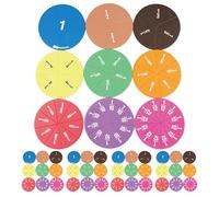 BESTonZON 45Pcs Fraction Circles Manipulatives Kit for Math Fraction Demonstration EVA Montessori for Learning and Classroom Teaching Supplies