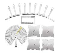 BESTonZON 47pcs Guitar Maintenance Tool Kit Guitar Repairing Tools Ruler Radian Ruler String Spacing Gauges for Players Diyers