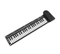 BESTonZON 49-key Roll-up Piano Portable Hand Roll Piano 16 Tones 10 Rhythms Boys and Girls-friendly Material Mellow Sound Black