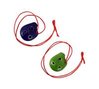 BESTonZON 4pcs Alto c Ocarina Flute Ceramic Musical Instrument for Beginners Lanyard for Playing Melodies and Music Lessons Random Color