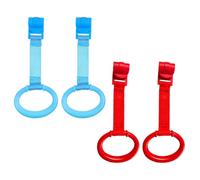 BESTonZON 4pcs Baby Crib Pull Rings for Walking Assistance with Lightweight Plastic and Cloth Material Suitable for Baby Cot for Walking Training Can Be Installed on Crib