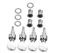 BESTonZON 4pcs Banjo Tuning Pegs Metal String Key with Precision Production and Practical Design, Includes 4pcs Bushings and Ferrules, for Folk and World Instrument Accessories
