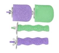 BESTonZON 4pcs Bird Perch Stand Budgie Cage Perches Natural Nail Care Textured Slip Platform for Parakeets Cockatiels Pet Bird Claw Grinding