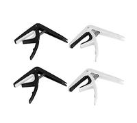 BESTonZON 4pcs Black Abs Plastic Tuning Clips Guitar Capos Ukulele Capo Set, Protects Instruments with Comfortable Touch, Suitable for Acoustic and Electric Guitar, for Music Teachers