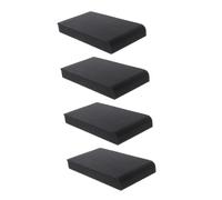BESTonZON 4pcs Black Speaker Isolation Pads Soundproof Shockproof Cushions 160x220x32mm Sponge Monitor Speaker Dampening Mat for Audio Equipment