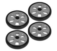 BESTonZON 4pcs Cart Wheel Repair Stable Grocery Trolley Wheels Black