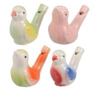 BESTonZON 4pcs Ceramic Bird Whistles for Boy Girl Lovely Water Whistle Toys with Hanging Rope Authentic Bird Sounds for Parties Outdoor Adventures and Nature