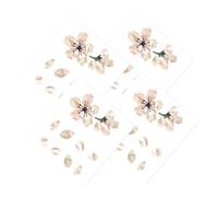 BESTonZON 4pcs Cherry Blossom Acoustic Guitar Pick Guard Stickers Decorative Fretboard Decals for Guitar Ukulele Bass Protective Artistic DIY Inlay Panels