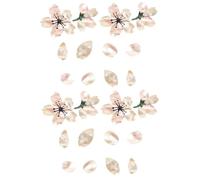 BESTonZON 4pcs Cherry Blossom Guitar Sticker Floral Decal for Ukulele Bass Panel Stickers Cherry Decor Musical Supplies