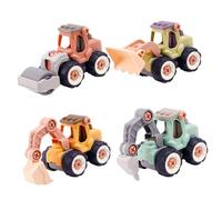BESTonZON 4Pcs DIY Take Apart Engineering Truck for Age Educational Construction Vehicle to Develop Creativity Hand-eye Coordination and Imagination