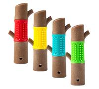 BESTonZON 4pcs Dog Molar Toy Bamboo Grinding Rod for Puppies Dogs Interactive Chewing Toy for Healthy Teeth Gums