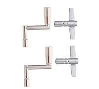 BESTonZON 4pcs Drum Keys Set for Tuning Drums 2 T-type and 2 Z-type Keys Silver Colour Practical and Burr-free