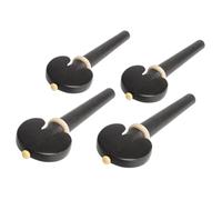 BESTonZON 4pcs Ebony Wooden Cello Pegs Shaft Handles Musical Instrument Accessories Tool for Cello Repair Luthier Use Solid Wood