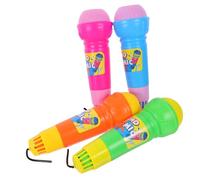 BESTonZON 4pcs Echo Boys and Girls Microphone Toys Wireless Karaoke Microphone for Toddlers Educational Plastic Echo Toys