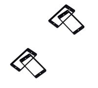 BESTonZON 4pcs Flat Double Coil Electric Guitar Pickup Ring Humbucker Frame Mounting Ring for Guitar Accessory Black