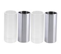 BESTonZON 4pcs Glass Slide Medium Bottleneck for Guitar Bass Stainless Steel Slide