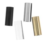 BESTonZON 4pcs Guitar Slides Finger Slider Bars Metal Plastic Comfortable Fit Silver Gold Black Assorted Colors 60mm Length Enhanced Visual Appeal for Stage Performance Acoustic Electric