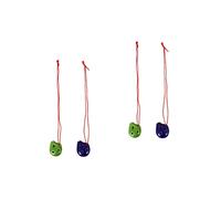 BESTonZON 4pcs Hand-painted Ceramic Ocarina Flute Alto c Water Drop Design Mini Musical Instrument Lanyard for for Beginners and Music Lovers Random Color