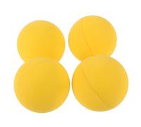 BESTonZON 4pcs High Elasticity Rubber Balls for Vibrant Yellow Bouncing Sports Balls for Training Practice for Baseball Volleyball Activities