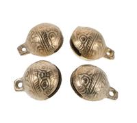 BESTonZON 4pcs High Sensitivity Fishing Rod Bite Indicator Bells Copper Sea Fishing Alarms with Clear Sound for Night and Noisy Environments Clip for Boat Rods