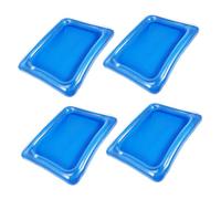 BESTonZON 4pcs Inflatable Ice Serving Bars Cooler Trays 60x45cm Blue for Parties Bbqs and Events