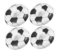 BESTonZON 4pcs Inflatable PVC Football Drink Cup Holder Floating Pool Drink Holder for Sports Bars Tropical Parties Sun Floating and Weekend Swimming Fun