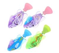 BESTonZON 4pcs Interactive Fish Shaped Cat with LED Lights Scratch Resistant Electric Swimming Kitten for Active Play and Exercise Safe Pet Entertainment
