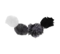 BESTonZON 4pcs Lavalier Microphone Windscreen Microphone Cover Windproof for Lapel Mic Furry Windscreen for Camera Mic Windproof Hairball Protector Fit for Live Streaming