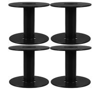 BESTonZON 4pcs Lightweight Plastic Thread Spools with Compact Design, Versatile Light Storage Reel for Rope Winding Holders and Crochet Bobbin Organizers, for Homes and Studios