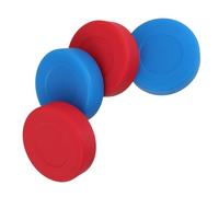 BESTonZON 4pcs Matte PVC Ice Hockey Practice Pucks for Indoor Outdoor Training Official Round Design for Quiet Handling and Floor Hockey Games