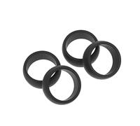 BESTonZON 4PCS Men's Silicone Finger Rings for Workout and Fitness Body Build Rings Breathable Flexible Design to Grip Strength Stylish Black Indoor Outdoor Use