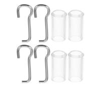 BESTonZON 4pcs Mini Blind Wand Replacement Parts with Stainless Steel and Plastic Material, Sleek Silver Blind Tilt Mechanism Replacement Kit for Interior Styles and Office Use