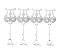 BESTonZON 4pcs Music Folder Piccolo Lyre Folding Stand Score Holder Clips for Music Instrument Accessories