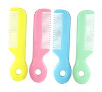 BESTonZON 4pcs Newborn Hair Combs round Teeth Abs Baby Cleaning Tool Detangle Hair Massaging The Scalp Assorted Color for Baby Shower