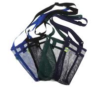 BESTonZON 4pcs Outdoor Water Bottle Carrier Bags with Adjustable Strap Breathable Mesh Sleeve for Tumbler Insulated Water Cup Protector for Portable Crossbody Bottle Holder in Black Navy