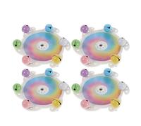 BESTonZON 4PCS Parrot Chewing for Cockatiels and Budgies - Interactive Rotating Plastic Spinner Wheels with Bells - Bird Training and Cage Enrichment Playthings for Parakeets