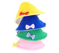 BESTonZON 4pcs Parrot Cone Collar Pecking Protective Neckwear for Birds Bright Color Design for Healing Wounds for Budgies Lovebirds Cockatiels Comfortable and Skin Friendly Bird Supplies