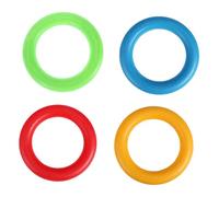 BESTonZON 4pcs Plastic Gymnastic Toss Rings for Lightweight PE Ring for Indoor Outdoor Fun Safe Interactive Game Preschool Exercise Training Circles