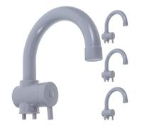 BESTonZON 4pcs Play Sink Faucets Lightweight Plastic Pretend Kitchen with Imitation Running Water Tap for Interactive Role Playing at Home and Outdoor