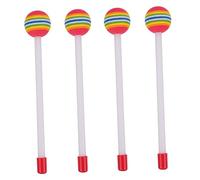 BESTonZON 4pcs Rainbow Color Percussion Drumsticks for Boy Girl Eva Mallets Ergonomic Design for Sensory Development and Musical Talent Safe for Boy Girl