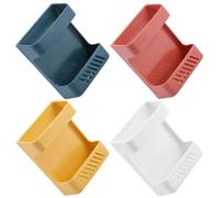 BESTonZON 4pcs Remote Controller Holders Lightweight Abs Storage Boxes with Rounded Corners Receiving and Charging 2-in-1 Wall Mounted Storage Case for Living Room and Dining Room