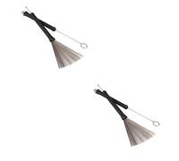 BESTonZON 4pcs Retractable Loop End Steel Wire Brush Sticks Drum Brushes for Guitars