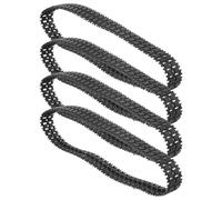 BESTonZON 4pcs Rubber Tank Track Replacement for Robot Toy Easy to Install Excellent Traction for Terrains and Lightweight Design for Remote Control Tank Models