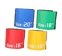 BESTonZON 4pcs Set Drum Cymbal Mute Belts Elastic Rings Noise Reduction Easy Installation Polyester for Drum Practice at Home Silent Drumming Accessories Random Color
