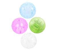 BESTonZON 4pcs Silent Hamster Balls with Quiet Wheel Technology Mini Exercise Running Balls for Small Animals Lightweight Interactive Activity for Indoor Outdoor Pet Fitness
