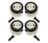 BESTonZON 4pcs Silent Walker Replacement Wheels Swivel Casters Smooth Rolling Plastic Wheels for Indoor Use
