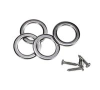 BESTonZON 4pcs Silver Bass Machine Head Tuners Lr Sealed Zinc Alloy Tuning Pegs Replacement for Electric Bass Guitar String