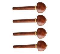 BESTonZON 4pcs Solid Wood Cello Accessories Tool Musical Instrument Cello Tuning Pegs Cello Shaft Handle Cello Peg Hole Reamer Cello Peg Reamer Cello Mechanical Pegs Bamboo Chocolate