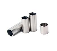 BESTonZON 4pcs Stainless Steel Guitar Slides Set, Chromed Steel Finger Tubes for Electric and Acoustic Guitars, Large Size with Excellent Intonation and Sturdy Non-flaking Finish