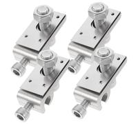 BESTonZON 4pcs Stainless Steel Solar Grounding Clips Fixed Lug Cable Clamps for Bare Wire and Photovoltaic Panel Wiring Corrosion Resistant Ground Lugs for Secure Solar System Installation